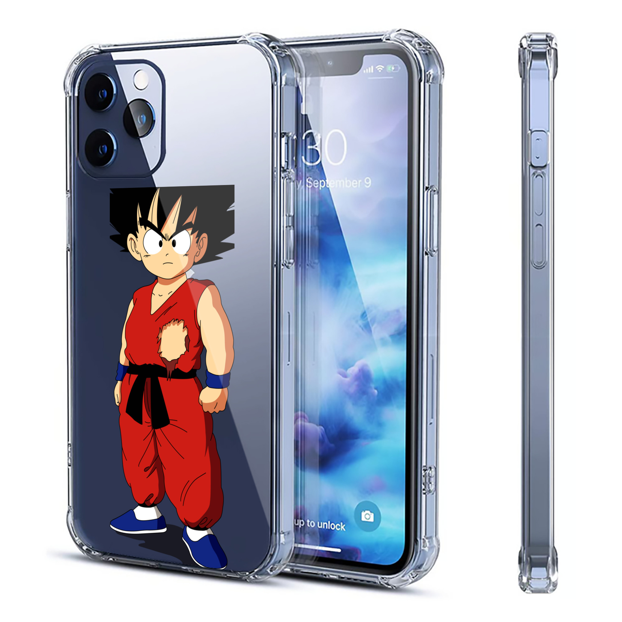 （画像用） ドラゴンボール 孫悟空（そん ごくう）Son Goku カカロット DRAGON BALL Kakarotto 【iPhone 12シリーズ対応】透明スマホケース（クリアソフトケース）